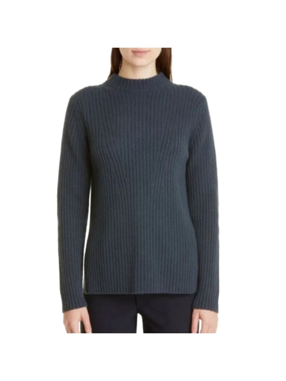 Vince Wool and Cashmere Ribbed Sweater in Tide Pool Size XL